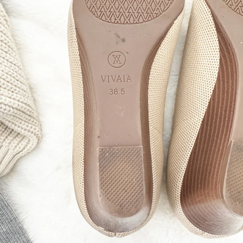 Comfort Knit Wedge Pumps - Beige